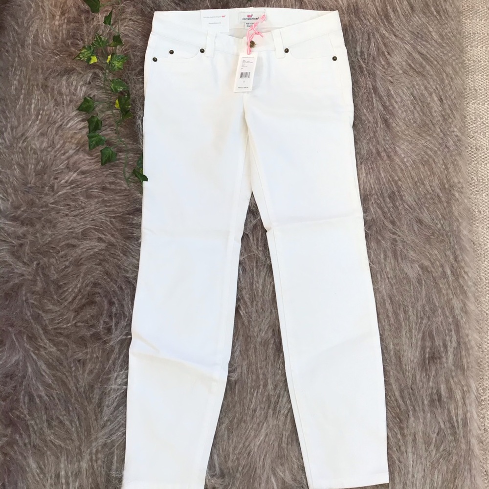 WHITE VINEYARD VINES ANKLE JEANS SIZE 2